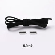 Colorful Round Elastic Shoelaces - Black - Shoelace