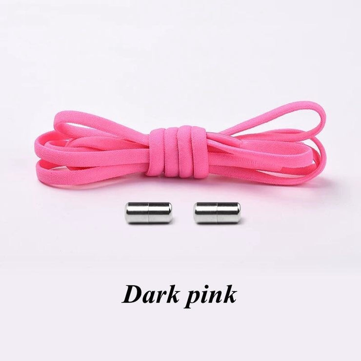 Colorful Round Elastic Shoelaces - Dark pink - Shoelace