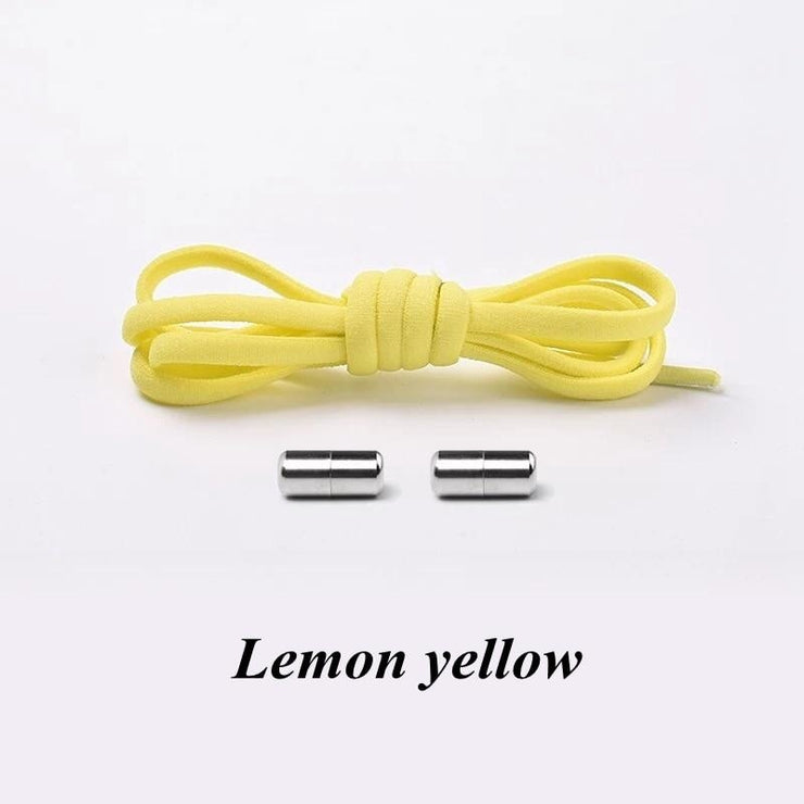 Colorful Round Elastic Shoelaces - Lemon yellow - Shoelace
