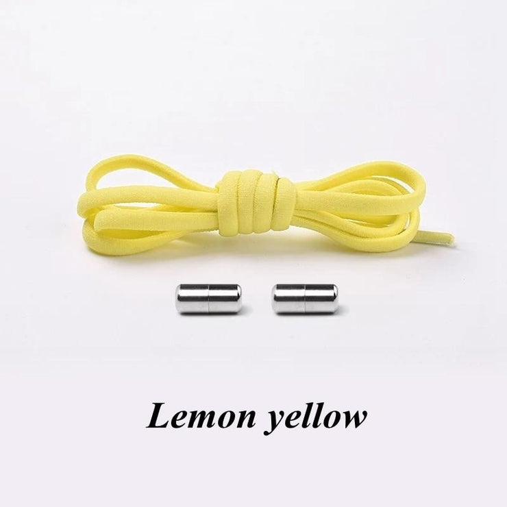 Colorful Round Elastic Shoelaces - Lemon yellow - Shoelace