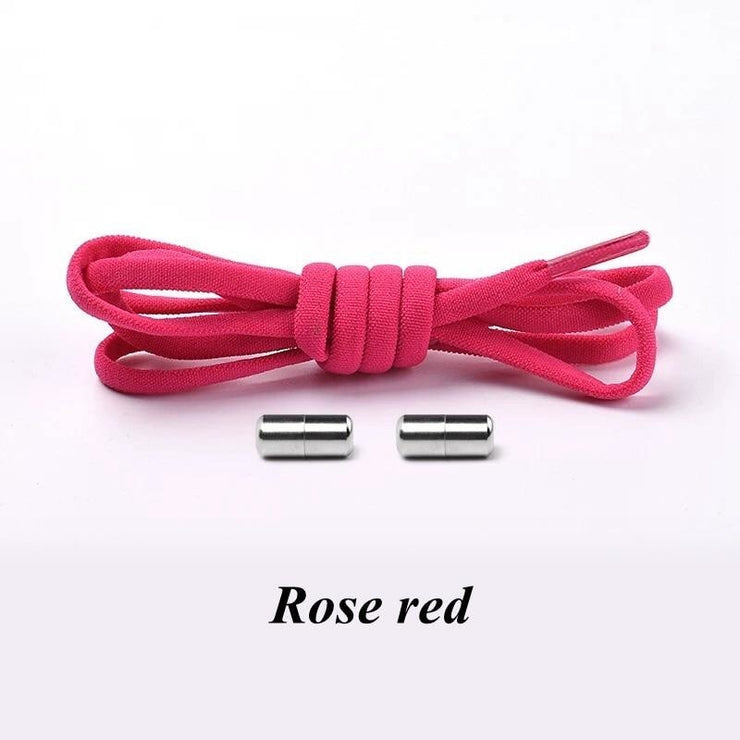 Colorful Round Elastic Shoelaces - Rose red - Shoelace