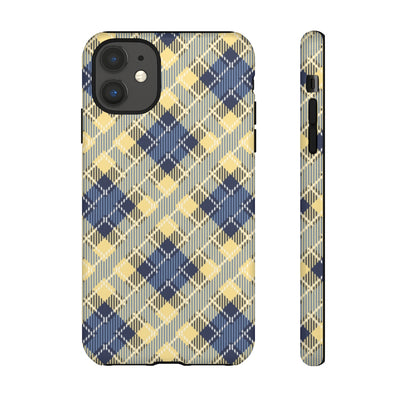 Audra Blue and Yellow Plaid Tough Phone Case
