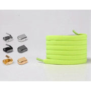 Flat Elastic Shoelaces - Fluorescent green - Shoelace
