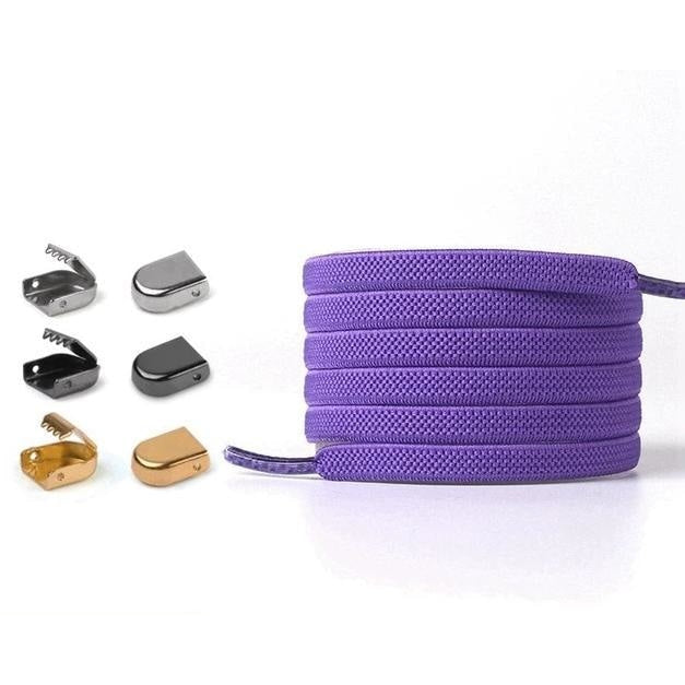 Flat Elastic Shoelaces - Purple - Shoelace
