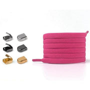 Flat Elastic Shoelaces - Rose red - Shoelace