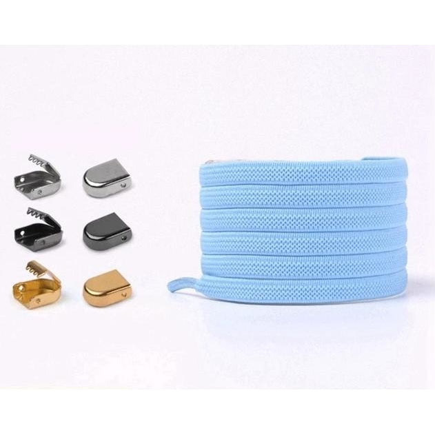 Flat Elastic Shoelaces - Sky Blue - Shoelace