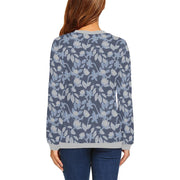 Lacey Blue Grey Crewneck Top - Crewneck Top
