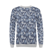 Lacey Blue Grey Crewneck Top - Crewneck Top