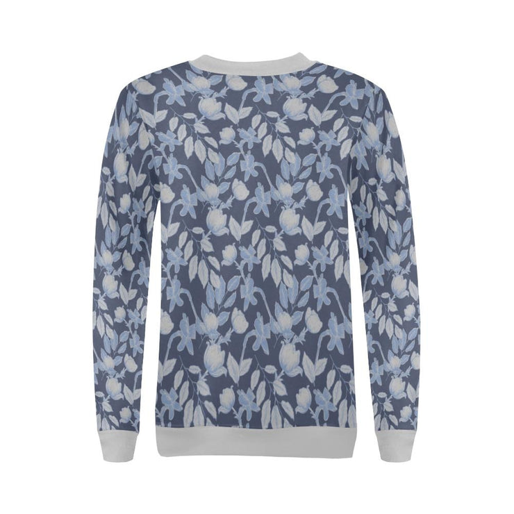 Lacey Blue Grey Crewneck Top - Crewneck Top