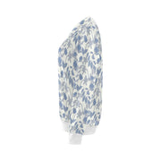 Lacey Ivory Blue Crewneck Top - Crewneck Top