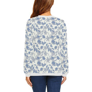 Lacey Ivory Blue Crewneck Top - Crewneck Top