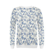 Lacey Ivory Blue Crewneck Top - Crewneck Top