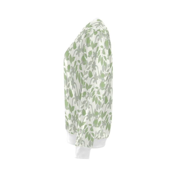 Lacey Ivory Green Crewneck Top - Crewneck Top