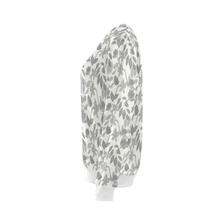 Lacey Ivory Grey Crewneck - Crewneck Top