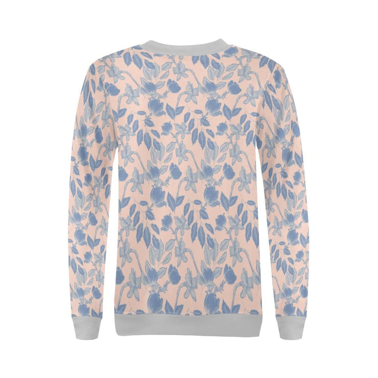 Lacey Pink Blue Crewneck Top - Crewneck Top