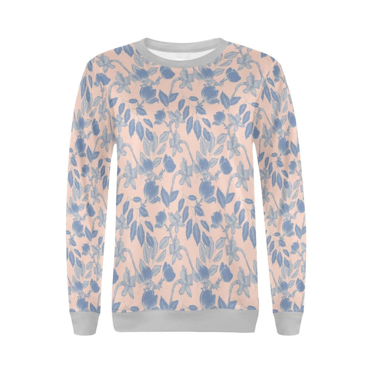 Lacey Pink Blue Crewneck Top - XS - Crewneck Top