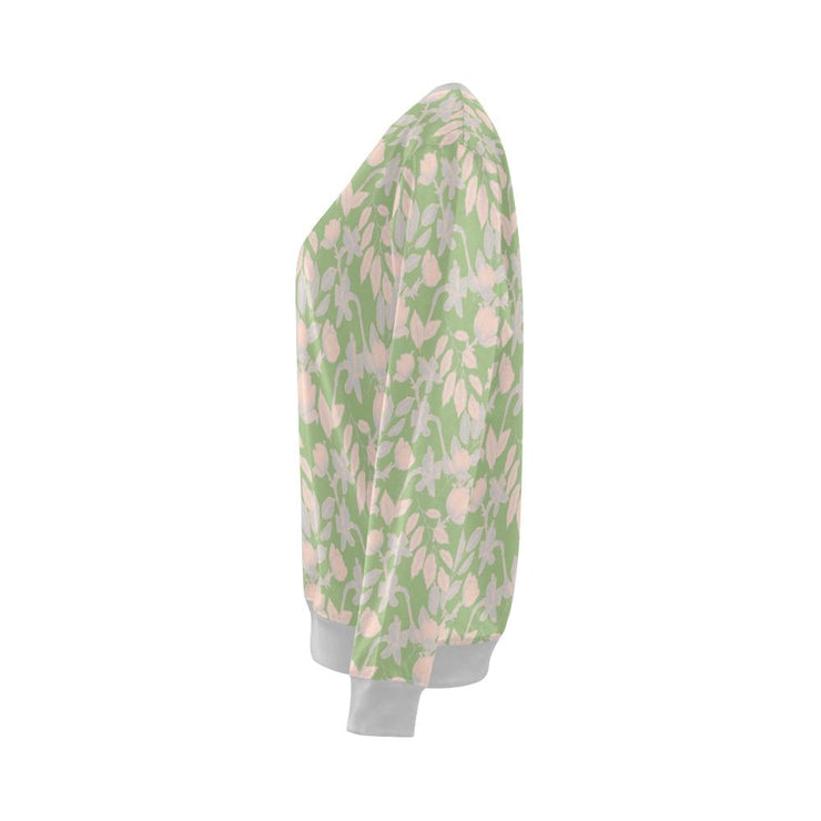 Lacey Pink Green Crewneck Top - Crewneck Top