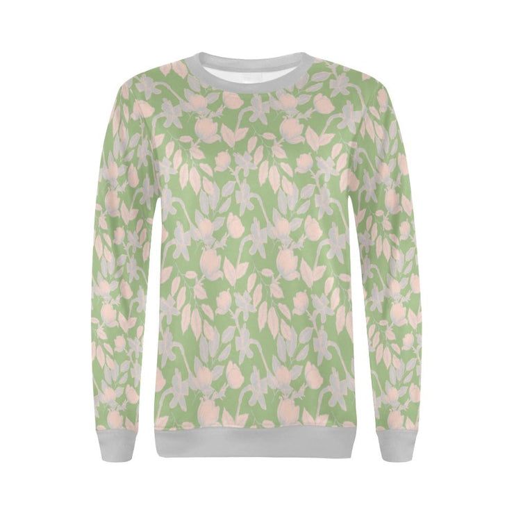 Lacey Pink Green Crewneck Top - XS - Crewneck Top
