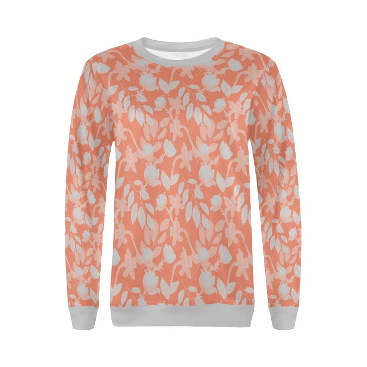 Lacey Red Orange Crewneck Top - XS - Crewneck Top