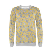 Lacey Yellow Grey Crewneck Top - XS - Crewneck Top