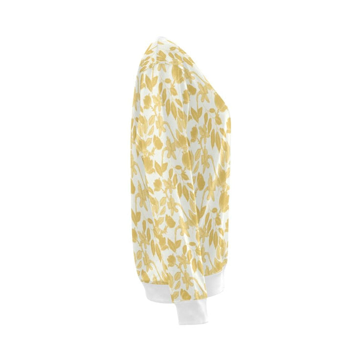 Lacey Yellow Ivory Crewneck Top - Crewneck Top