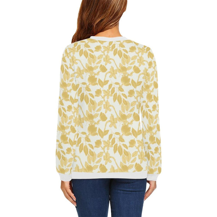 Lacey Yellow Ivory Crewneck Top - Crewneck Top