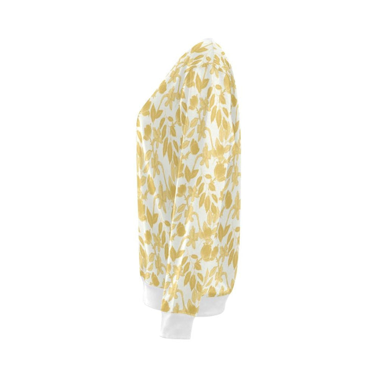 Lacey Yellow Ivory Crewneck Top - Crewneck Top