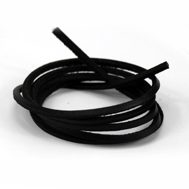 Leather Shoelaces - Black - Shoelace