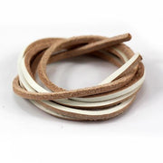 Leather Shoelaces - White - Shoelace