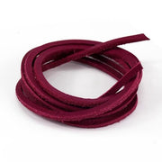 Leather Shoelaces - Wine Red - Shoelace