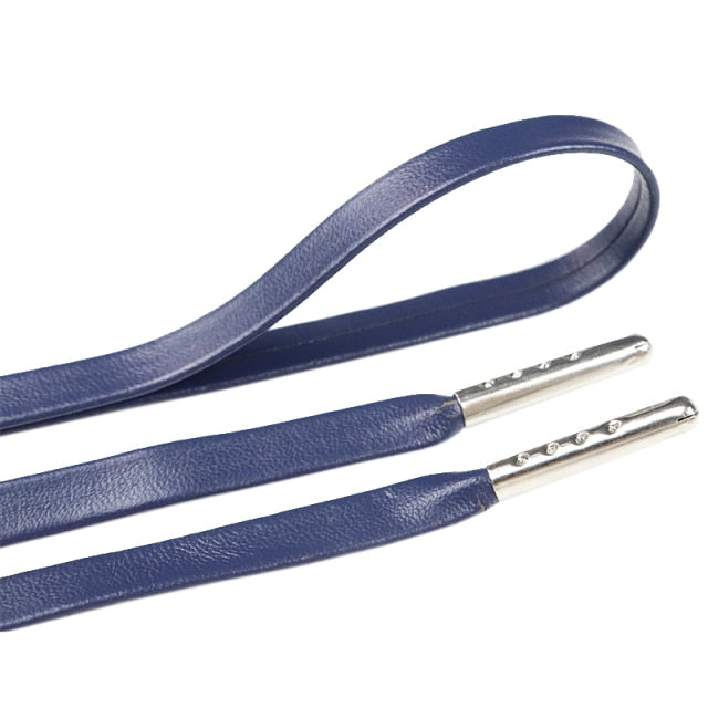 Green/Blue/Purple Leather Shoelace With Metal Alget