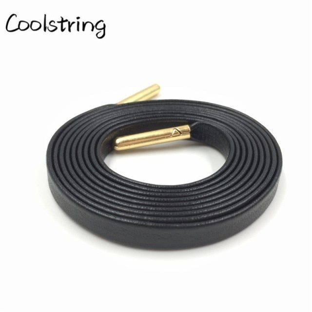 Luxury 0.7 Flat Leather Shoelaces