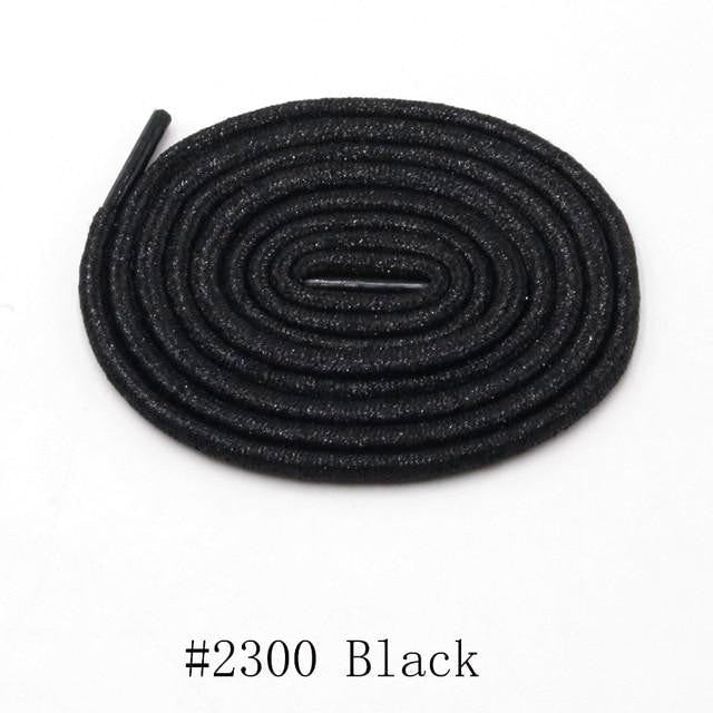 Round Metallic Shoelaces - Black / 100 cm - Shoelace