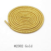 Round Metallic Shoelaces - Gold / 100 cm - Shoelace