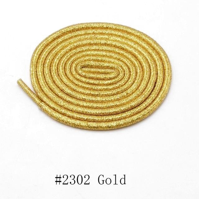 Round Metallic Shoelaces - Gold / 100 cm - Shoelace