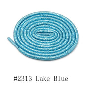 Round Metallic Shoelaces - Lake Blue / 100 cm - Shoelace