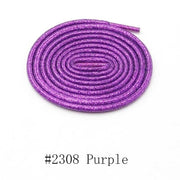 Round Metallic Shoelaces - Purple / 100 cm - Shoelace