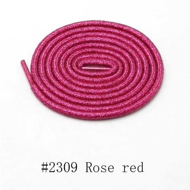Round Metallic Shoelaces - Rose red / 100 cm - Shoelace