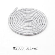 Round Metallic Shoelaces - Silver / 100 cm - Shoelace