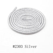 Round Metallic Shoelaces - Silver / 100 cm - Shoelace