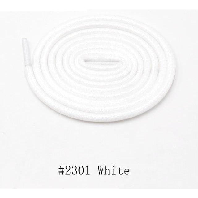 Round Metallic Shoelaces - White / 100 cm - Shoelace
