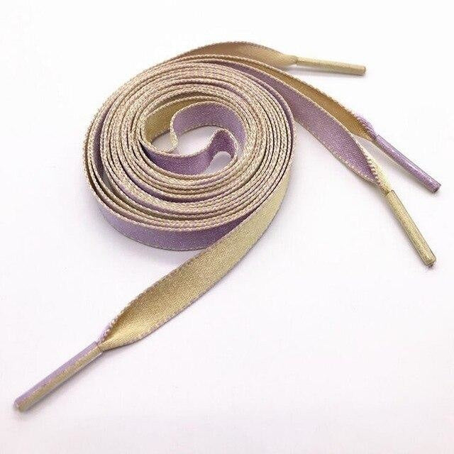 Two Tone Shoelaces - Yellow purple / 120 cm - Shoelace