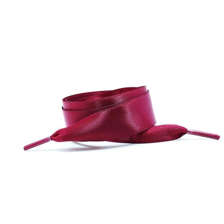 Wide Satin Shoelaces - Dark red / 100 cm - Shoelace