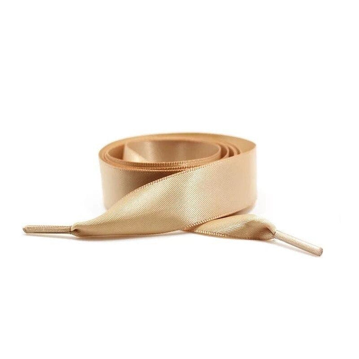 Wide Satin Shoelaces - Khaki / 100 cm - Shoelace