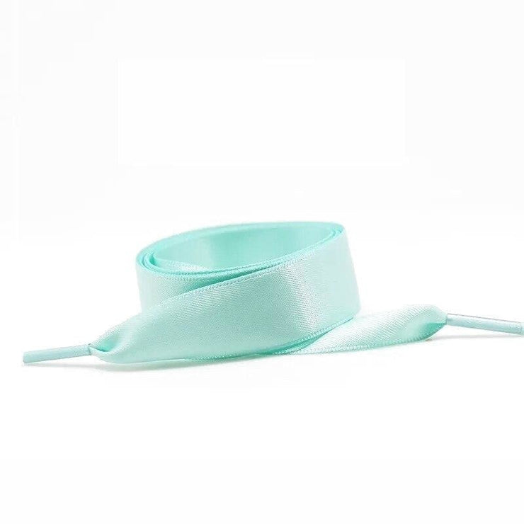 Wide Satin Shoelaces - Light blue / 100 cm - Shoelace