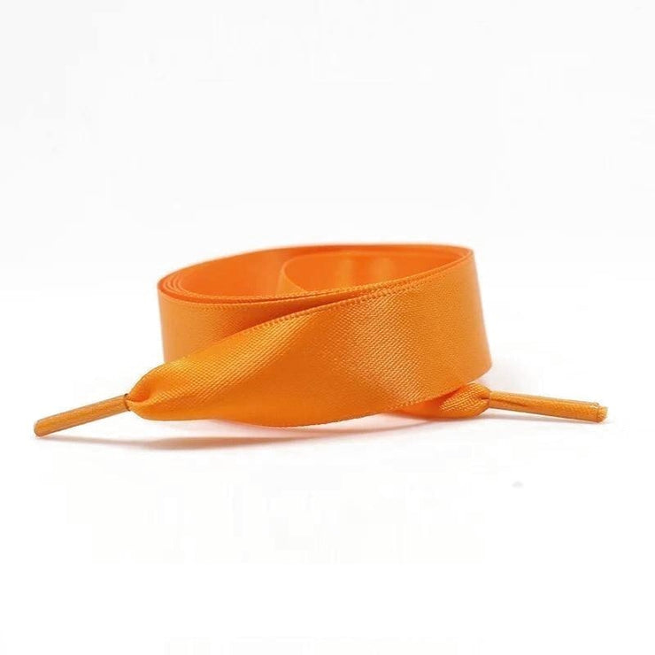 Wide Satin Shoelaces - Orange / 100 cm - Shoelace