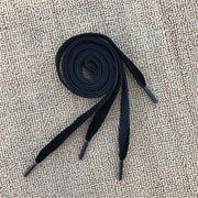 Wide Velvet Shoelaces - Black / 120 cm - Shoelace
