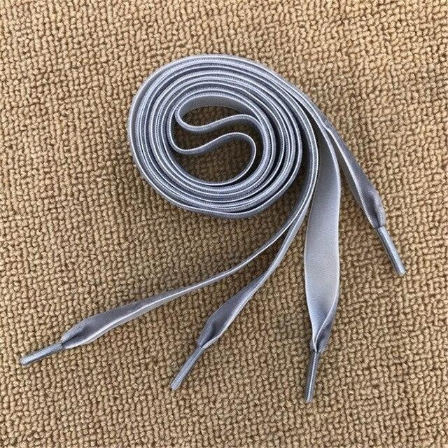 Wide Velvet Shoelaces - Grey / 120 cm - Shoelace