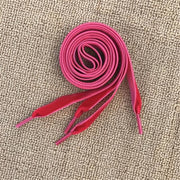 Wide Velvet Shoelaces - Red / 120 cm - Shoelace