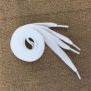 Wide Velvet Shoelaces - White / 120 cm - Shoelace